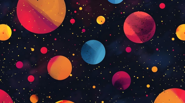 Photo une peinture numérique d'une image abstraite colorée colorée d'une boule colorée brillante et colorée