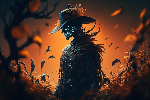 Une peinture numérique d'une personne portant un chapeau avec les mots "le chapeau de la sorcière" dessus