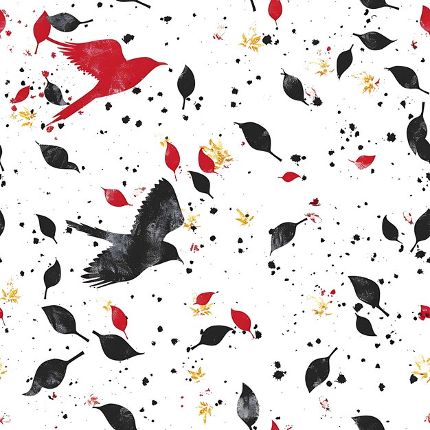 une peinture d'un oiseau rouge et les mots " oiseau " sur elle