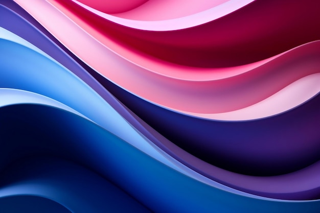 Peinture sur papier incurvé Arrière-plan abstrait en bleu violet et rose AI générative