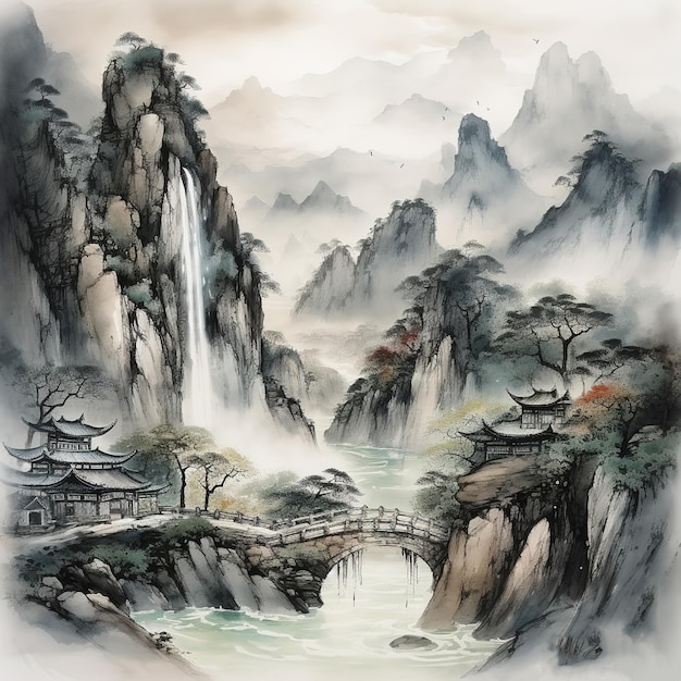 Peinture de paysage chinois