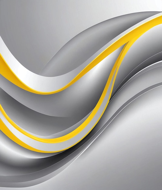 Photo une peinture d'une peinture abstraite grise et jaune avec une ligne jaune et blanche