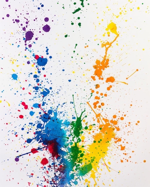 une peinture de peinture colorée avec différentes couleurs dessus