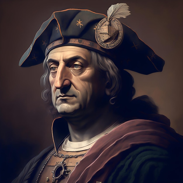 Peinture de portrait de Columbus Day