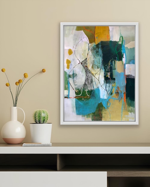 une peinture de texture colorée et d'art abstrait brillant