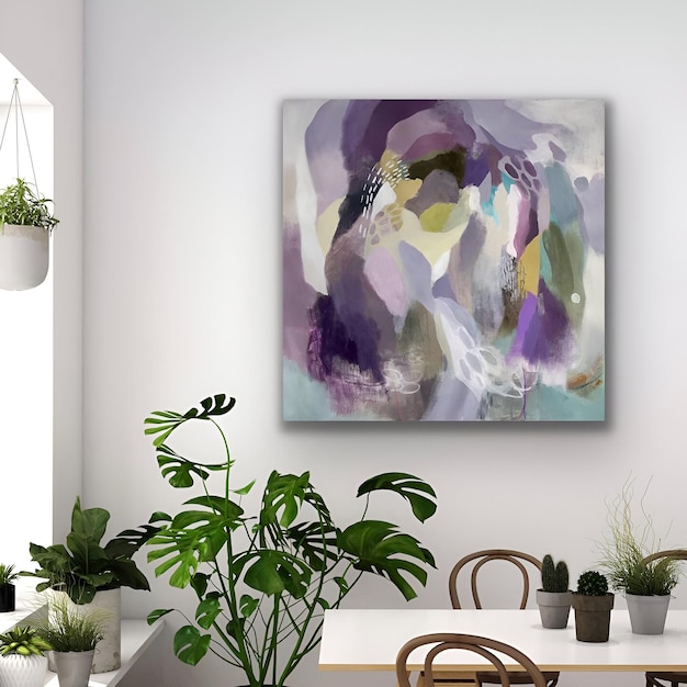 une peinture de texture colorée et d'art abstrait brillant