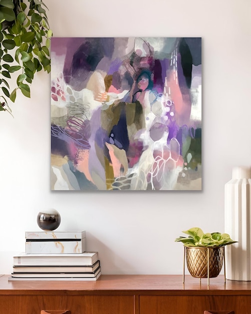 une peinture de texture colorée et d'art abstrait brillant