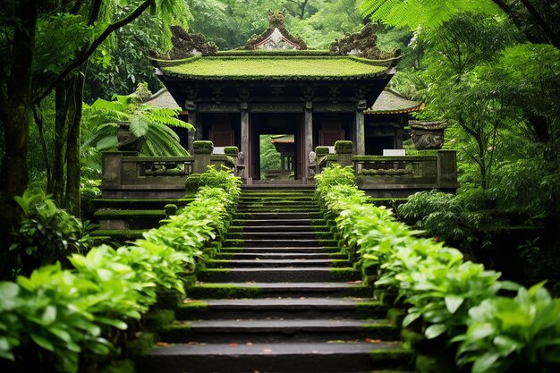 Peinture traditionnelle du temple asiatique