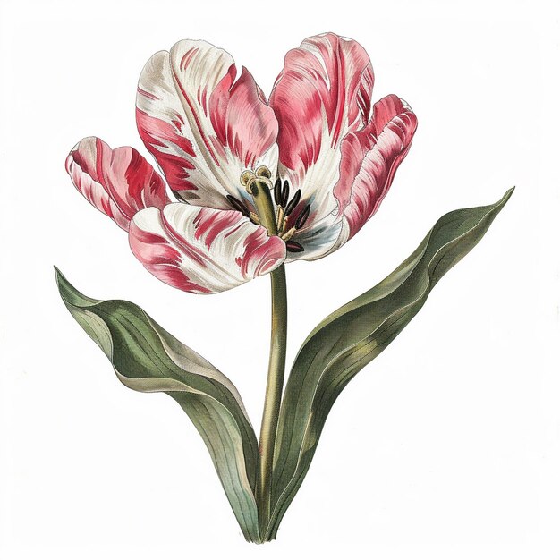 Photo une peinture d'une tulipe avec le mot tulipes dessus