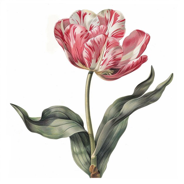 Photo une peinture d'une tulipe avec le mot tulipes dessus