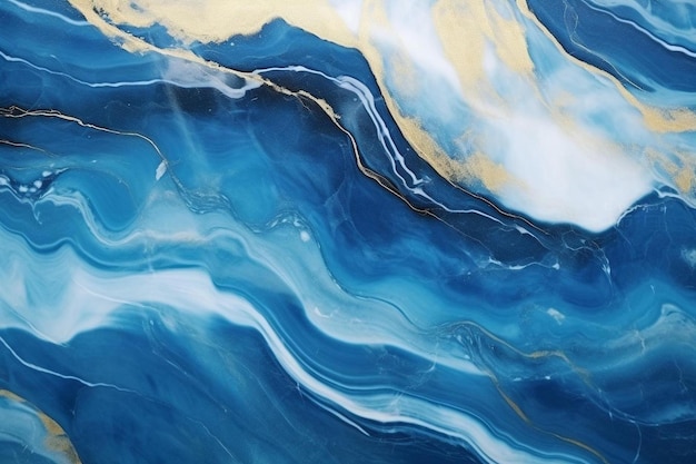 une peinture d'une vague qui a l'océan en elle