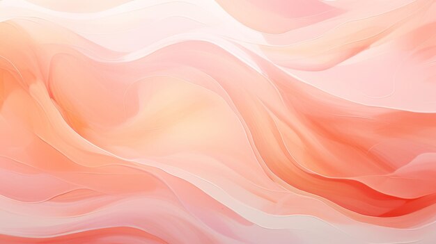 Une peinture d'une vague rose et blanche