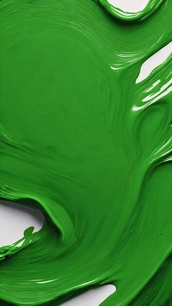 Peinture verte sur fond blanc