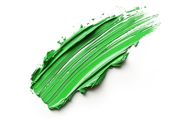 Photo peinture verte de près sur surface blanche
