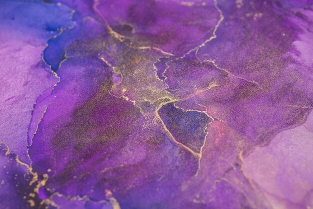 Peinture violette abstraite à fond texture acrylique avec motif de marbre