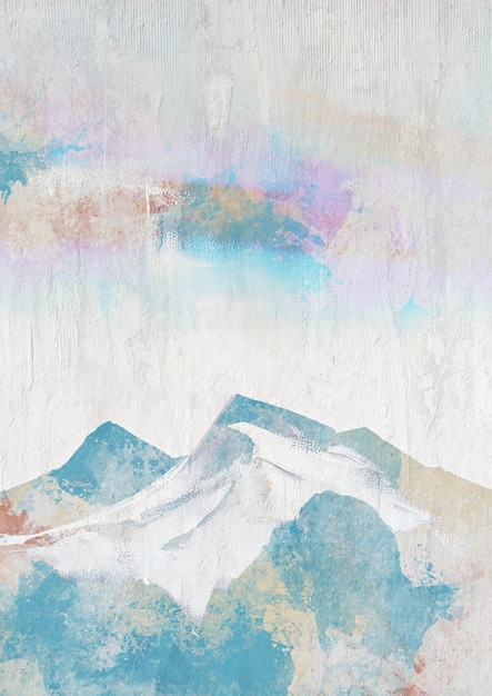 Peinture de voyage artistique de hautes montagnes Impression sur toile unique