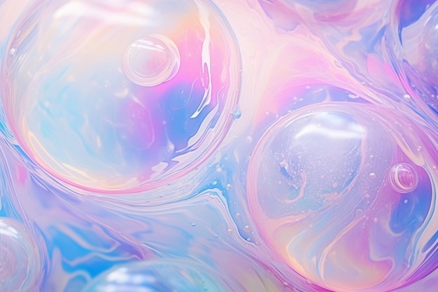 Des peintures irisantes libérées Une texture d'arrière-plan abstraite captivante ressemblant à une bulle de savon AR 32