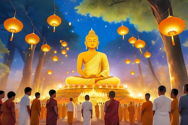 Les pèlerins célèbrent la fête bouddhiste de Bouddha Purnima