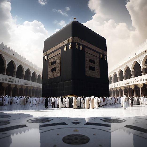 pèlerins musulmans à la kaaba au hajj