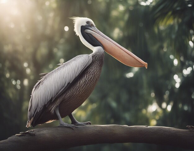 Photo un pélican dans la jungle