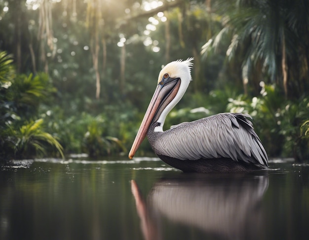 Un pélican dans la jungle