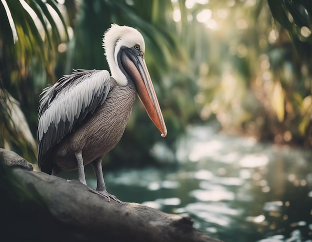 Un pélican dans la jungle