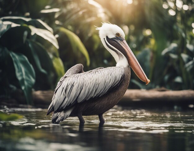 Un pélican dans la jungle