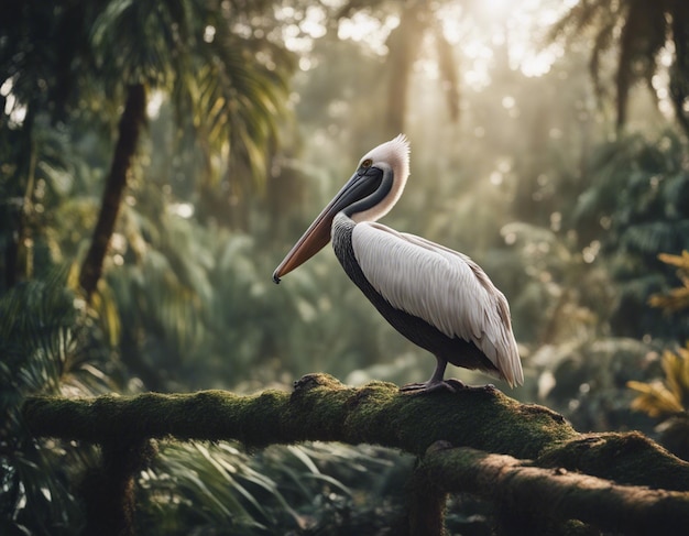 Un pélican dans la jungle