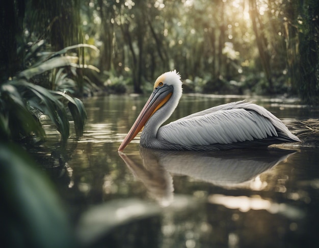 Un pélican dans la jungle