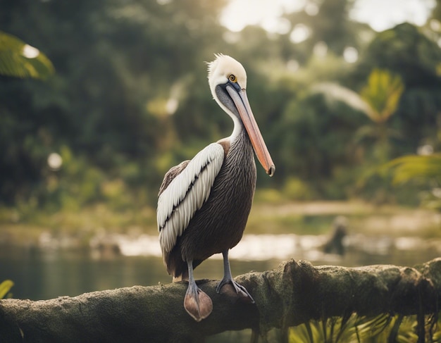 Un pélican dans la jungle