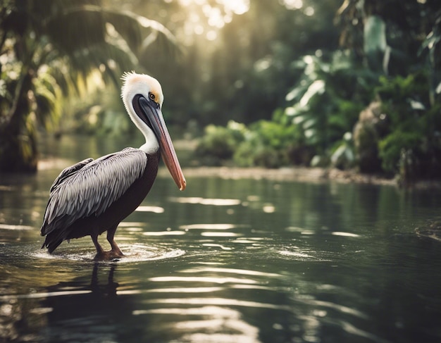 Un pélican dans la jungle