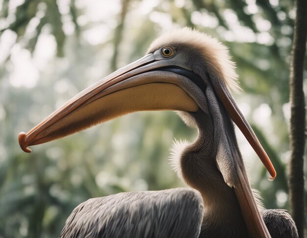 Photo un pélican dans la jungle