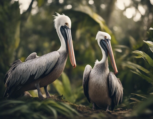 Un pélican dans la jungle