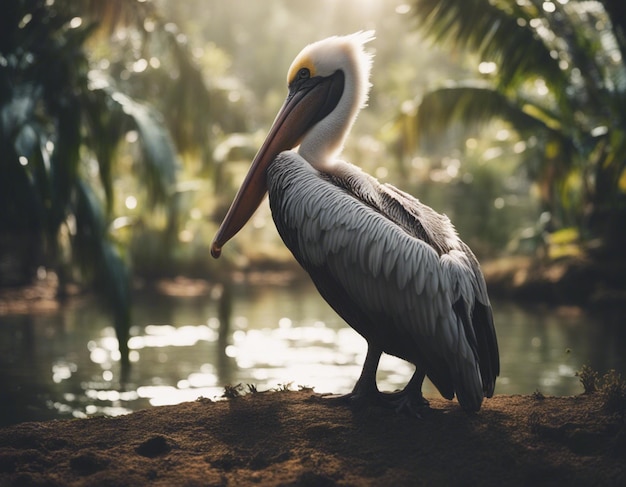 Un pélican dans la jungle