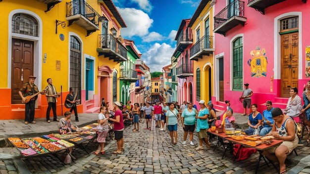 Photo pelourinho centre historique de la ville de salvador bahia au brésil