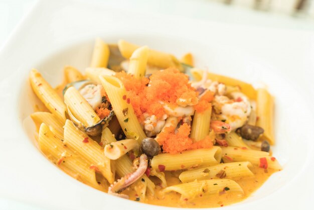 penne épicée aux fruits de mer