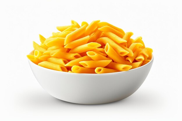 Penne Rigate Pastaon Fond Isolé AI Générative