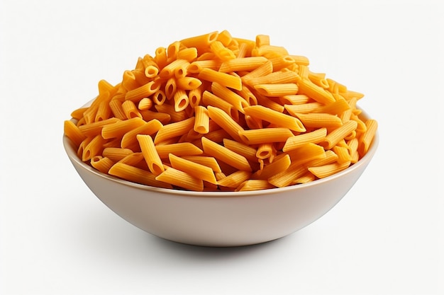 Penne Rigate Pastaon Fond Isolé AI Générative