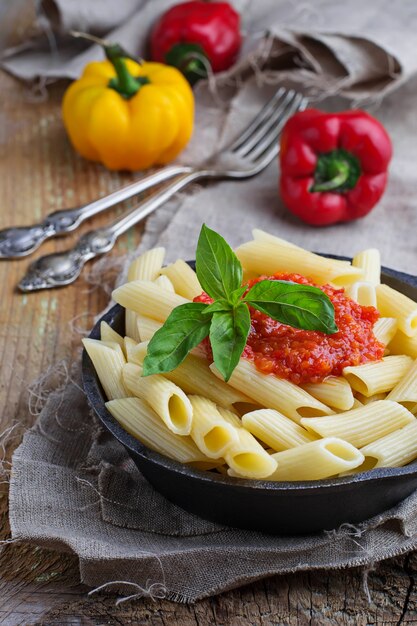 Penne à la sauce tomate