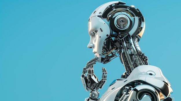 La pensée du robot d'intelligence artificielle