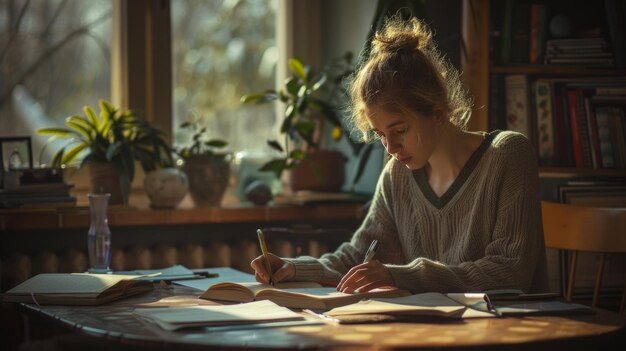 Un penseur contemplatif écrit de la poésie