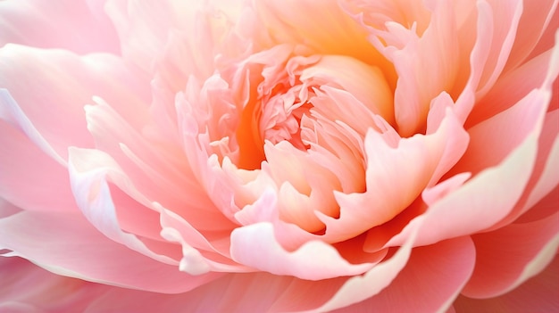 peonie rose en gros plan