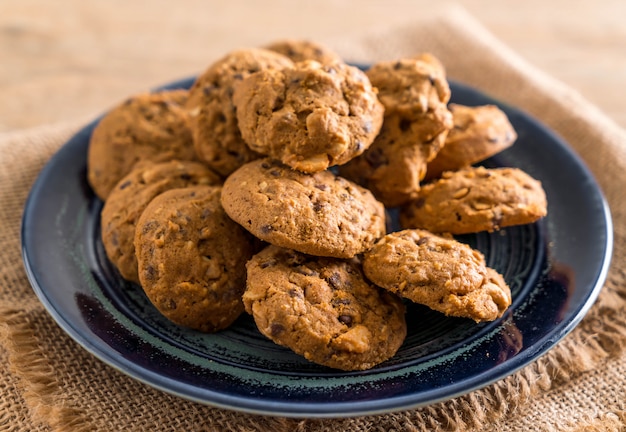 pépites de chocolat et biscuits aux noix de cajou