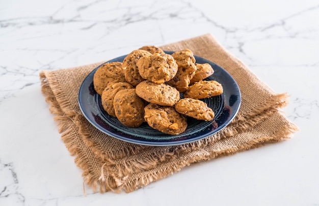 pépites de chocolat et biscuits aux noix de cajou