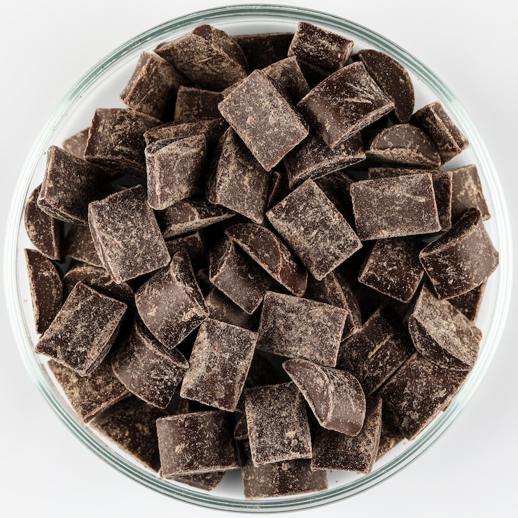 Photo pépites de chocolat sur la plaque