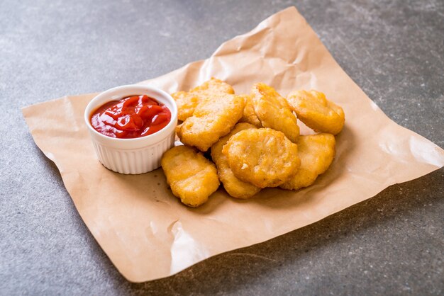 Pépites de poulet avec sauce