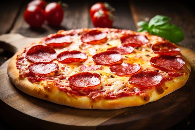 Le pepperoni finement tranché est une garniture de pizza populaire en Amérique.