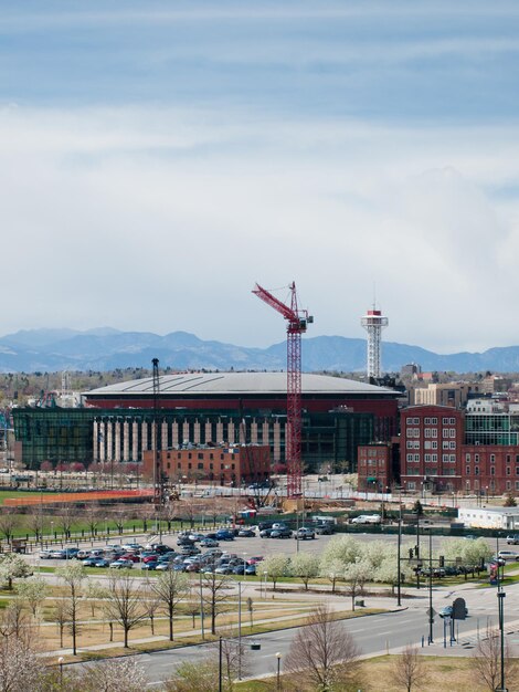Pepsi Center vue du centre-ville de Denver, Colorado.