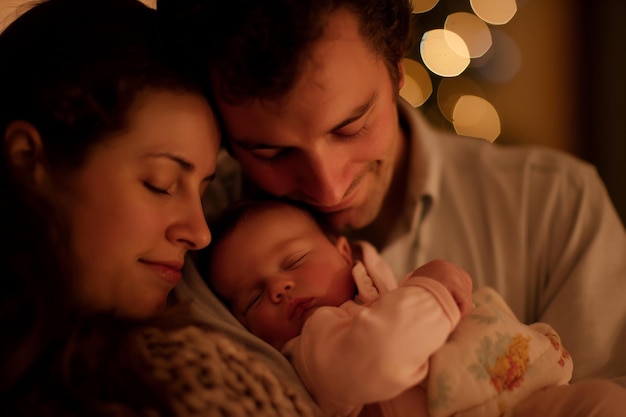père et bébé amour et chaleur