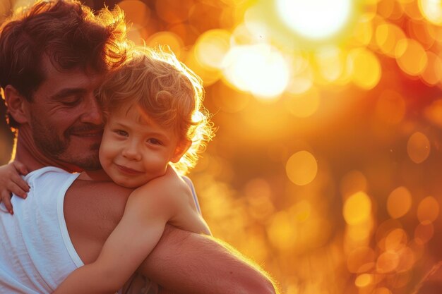 Photo le père et l'enfant passent du temps ensemble.